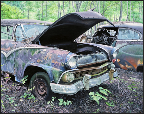 Fairlane & Buick (2022)
51 x 41 cm
oil on linen
(Sold)